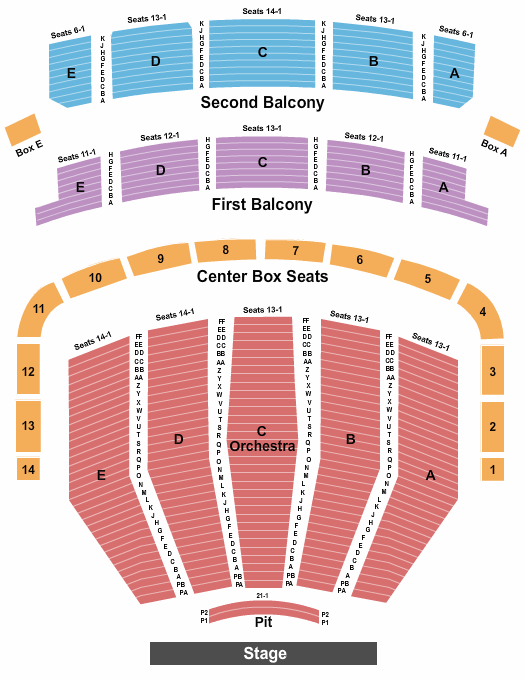 Keller Auditorium The Wiz Seating Chart